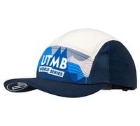 Cappello buff a 5 pannelli utmb 2025 bianco blu