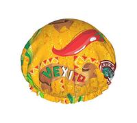 Cappello Cactus Peperoncino Messico Cuffia da a impermeabile, Cuffia da bagno elastica Cuffia da bagno per capelli Protezione ambientale, Doppio cappello da a impermeabile