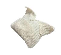 Cappello caldo antivento all'aperto lavorato a maglia Hiphop cappelli lavorati a maglia stili dolci per vari stili di abbigliamento elegante cappello freddo, bianco, Taglia unica