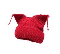 Cappello caldo antivento all'aperto lavorato a maglia Hiphop cappelli lavorati a maglia stili dolci per vari stili di abbigliamento elegante cappello freddo, Rosso, Taglia unica