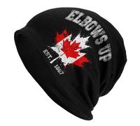 Cappello Caldo Autunno e Inverno Gomiti Personalizzati Fino al Canada EST 1867 Cappello a Maglia Orgoglioso Forte Cappello a Maglia Cappello Uomo Donna Moda Unisex Berretti Invernali Caldi