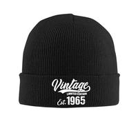 Cappello caldo autunno e inverno uomo donne, Est 1965 Vintage 60th Birthday Limited Edition Retro Gift Beanie Cappelli Cappello a maglia Maschio carino berretti elastici Cappelli autunnali Bonnet