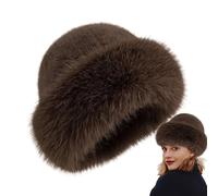 Cappello caldo invernale da donna - Cappello di peluche morbido spesso, comodo copricapo per il freddo, cappello a maglia termica, accessorio da viaggio quotidiano | design leggero e comodo, marrone