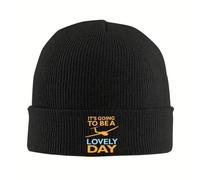 Cappello Caldo Invernale, sarà Una Bella Giornata Divertente aliante aliante Design Caldo Berretto Lavorato a Maglia Hip Hop Bonnet Hat Autunno Inverno Berretti all'aperto Berretti