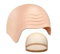 Cappello calvo realistico in lattice, set costume per cosplay, Halloween e | Theatre & Fancy Dress - Copertura elastica per testa calva