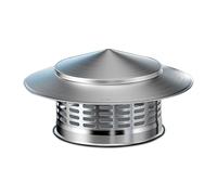 Cappello Camino, 160mm Fumaiolo Comignolo Canna Fumaria Camino Cappello, Terminale Caminos In Acciaio Inox, Canna Fumaria Tonda, Canne Fumarie Antivento Antipioggia(300mm (11.81 in))