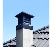 Cappello Camino in Lega di Alluminio, 250 300 350 mm Copertura per Canna Fumaria, Comignolo Stufa A Pellet con Base Quadrata, Alla Pioggia, Agli Insetti e Agli Uccelli(300x300 mm)