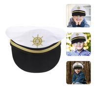 Cappello Capitano Nave Marina Accessorio Cosplay Da Marinaio Ricamato
