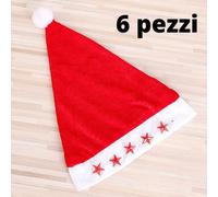 Cappello Cappellino Di Babbo Natale Berretto Con Stelle Led Luminose Buon Natale