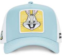 Capslab Cappello con visiera in cotone regolabile Snapback Bianco/Azzurro