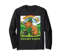 Cappello Capybara Leprechaun Lucky Capy San Patrizio Maglia a Manica