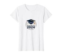 Cappello celebrativo di Laurea 2024 per laureati Maglietta, Donna, Bianco, XS