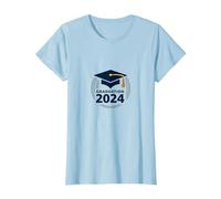 Cappello celebrativo di Laurea 2024 per laureati Maglietta, Donna, Celeste, L