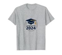 Cappello celebrativo di Laurea 2024 per laureati Maglietta, Uomo, Grigio Melange, S