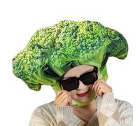 Cappello Cibo Cappello Broccoli Divertente Morbido Peluche Cartoon Cosplay | Cappelli Da Festa A Forma Di Verdura Per Halloween Per Donne E Uomini Mascherata Al Chiuso Teatro Palcoscenico Fotograf