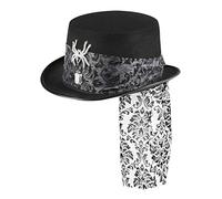 Cappello cilindro ragno glitter , nero