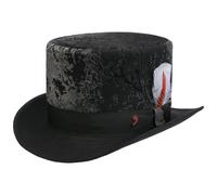 Cappello Cilindro Velours by Alfonso DEste nero-grigio S (54-55 cm)