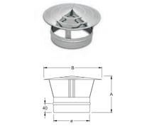 CAPPELLO CINESE acciaio inox canna fumaria monoparete