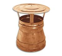 CAPPELLO CINESE CANNA FUMARIA DOPPIA PARETE IN RAME