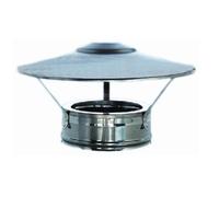 CAPPELLO CINESE DOPPIA PARETE COIBENTATO ACCIAIO INOX PER CAMINI ESTERNI