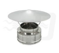 Cappello cinese inox doppia parete diam. 80x130