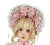Cappello classico anime con cuciture sottili, copricapo per matrimoni, feste del tè ed eventi all'aperto, cappello regolabile anime