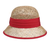 Cappello Cloche Paglia Zostera Marina by Seeberger rosso One Size