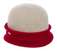 Cappello Cloche Twotone Woolmark by Seeberger rosso One Size