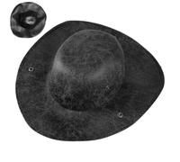 Cappello Coloniale Uomo Accessorio Costume Pirata Vintage In Finta Pelle