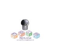 CAPPELLO COMIGNOLO EOLICO GIREVOLE INOX AISI304 ATTACCO TONDO DAL Ø80 AL Ø300