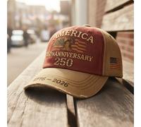Cappello Commemorativo 250° Anniversario USA Regolabile per All'aperto, Bambini