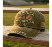 Cappello Commemorativo 250° Anniversario USA Regolabile per All'aperto, Bambini