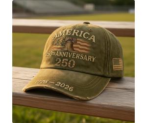 Cappello Commemorativo 250° Anniversario USA Regolabile per All'aperto, Bambini