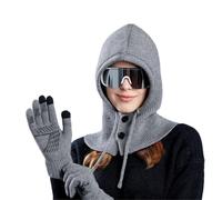 Cappello Comodo E Guanti Set Donne Strada Semplici Per Teenager Per Sciare E Viaggiare Un Cappello Da Freddo Unisex