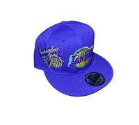Cappello Compatibile Lakers Viola con Doppio Logo frontino Viola Uomo Berretto New Era Basket Sport Gadget Accessorio Idea Regalo Uomo Donna
