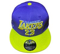 Cappello Compatibile Lakers Viola con Scritta frontino Giallo Uomo Berretto New Era Basket Sport Gadget Accessorio Idea Regalo Uomo Donna Bambino