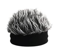 Cappello con capelli legati - Realistico con plettri a maglia | Cappello elastico a pelo corto - Divertente cappello cosplay per uomo e donna Vestito da indossare quotidiano morbido e traspirante