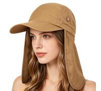 Cappello con copertura per il collo, UPF 50+, antivento, ad asciugatura rapida, regolabile, cappello da baseball estivo, per uomo e donna, per escursionismo, ciclismo, vacanze, spiaggia, cachi