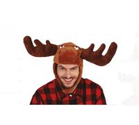 CAPPELLO CON CORNA RENNA ADULTO NATALE CARNEVALE AIUTANTE BABBO NATALE