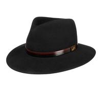Cappello con Nastro in Pelle Cagliero by Borsalino nero 59 cm