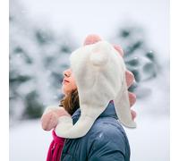 Cappello con orecchie che spuntano, peluche, copricapo da cartone animato,