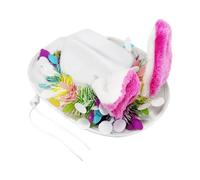 Cappello con orecchie da coniglietto pasquale, copricapo per le vacanze, cappello di Pasqua per bambini, per carnevale, cacce alle uova, compleanno, riunioni di famiglia, celebrazioni, balli in