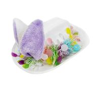 Cappello con Orecchie di Coniglio per Pasqua Copricapo Carino delle Feste | Cappello da cowboy coniglio per caccia all'uovo festa carnevale costumi e riunioni familiari