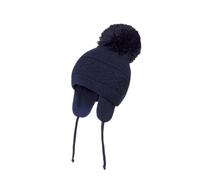 Cappello Con Paraorecchie Berretto invernale for bambini, ragazzi e ragazze, in tinta unita, caldo, lavorato a maglia, con paraorecchie(Deep Blue,M 6M-2T)