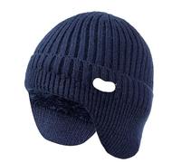 Cappello Con Paraorecchie Cappelli invernali con protezione for le orecchie Cappello a cuffia morbido ed elegante for uomo Donna classico paraorecchie lavorato a maglia berretto caldo(Deep Blue)