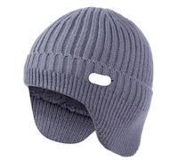 Cappello Con Paraorecchie Cappelli invernali con protezione for le orecchie Cappello a cuffia morbido ed elegante for uomo Donna classico paraorecchie lavorato a maglia berretto caldo(Grey)