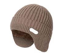 Cappello Con Paraorecchie Cappelli invernali con protezione for le orecchie Cappello a cuffia morbido ed elegante for uomo Donna classico paraorecchie lavorato a maglia berretto caldo(Coffee)