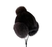 Cappello Con Paraorecchie Cappelli invernali da donna caldi lavorati a maglia, scalda orecchie, elastici(Brown)