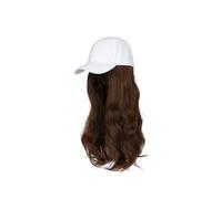Cappello con Parrucca Parrucca Cappello Parrucca lunga riccia Parrucca alla moda Parrucca for capelli ad alta temperatura Parrucca regolabile Cappello for donna Cappello con i Capelli(Color:A)