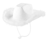 Cappello con Piume Piume Soffici Bordo Taglia Adulto Cappello da Cowboy con Piume per Costume Festa Giocare Vestire Abiti da Donna Berretto Bambino Blu, Wh1, Taglia unica